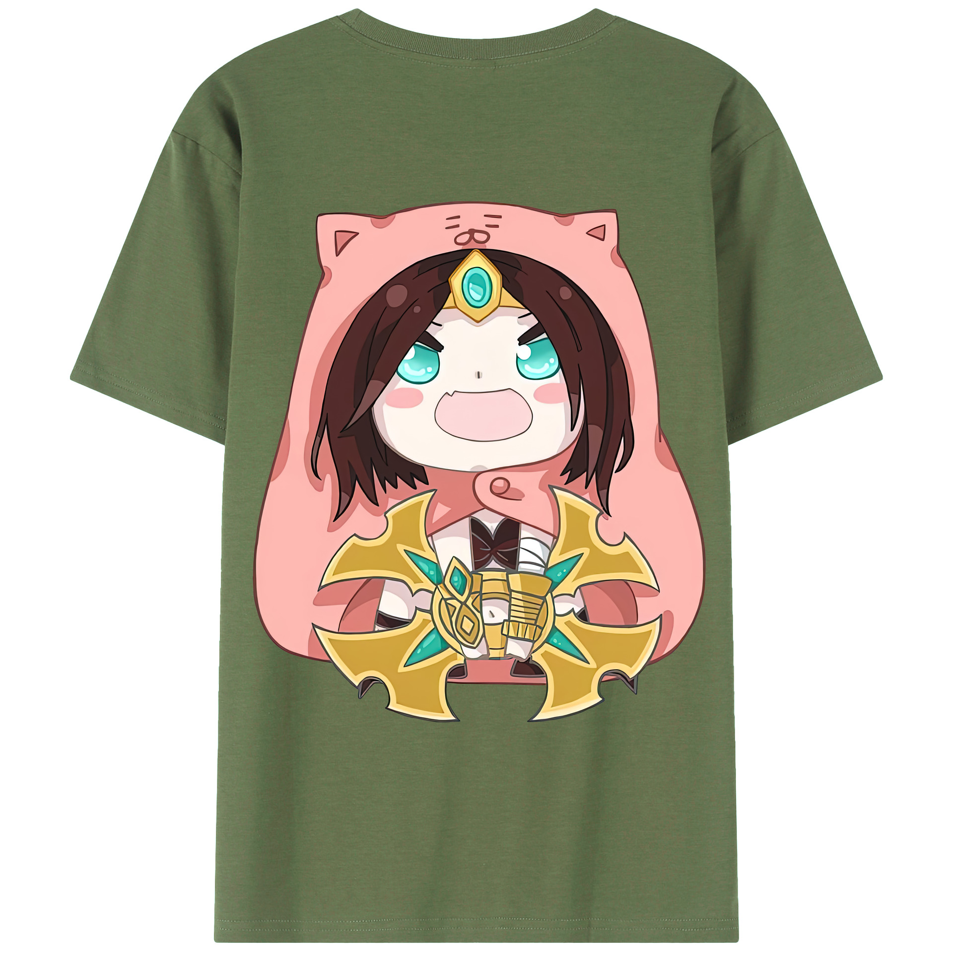 （画像用） リーグ・オブ・レジェンド League of Legends LOL 綿100％ メンズ半袖Tシャツ（バックプリント） 通気性